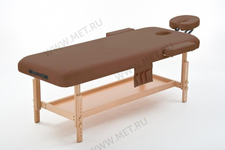FIX-МТ2 (МСТ-31Л) Мягкий массажный стационарный стол с рамой из бука, коричневый от производителя