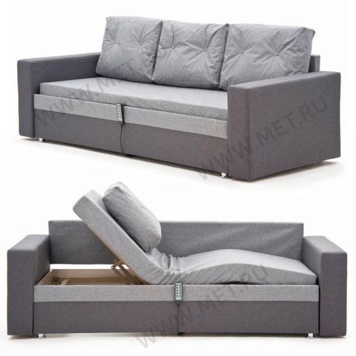 МЕТ JEN Комбинированный серый Диван кровать с электроприводом в минималистичном скандинавском дизайне от производителя