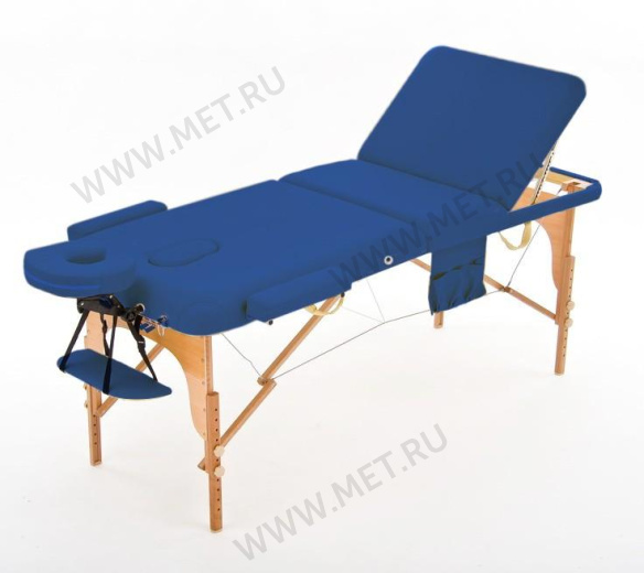 JF-AY 01 Массажный стол переносной трёхсекционный на деревянном каркасе, синий от производителя