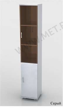 МЕТ Лугано КМ45.11+ДМ43.11+ДМ41.11 Узкий шкаф со стеклом (370*390*2050) от производителя