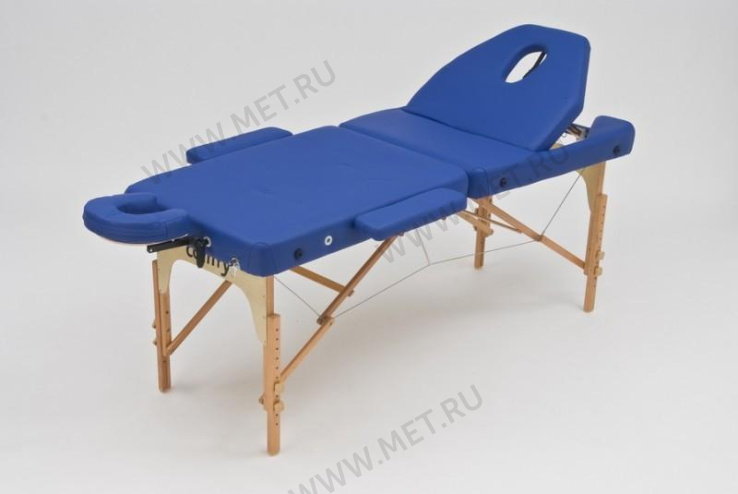 Wendermann Wood 09 синий Массажный стол с подъемным подголовником и усиленной рамой - серия Professional от производителя