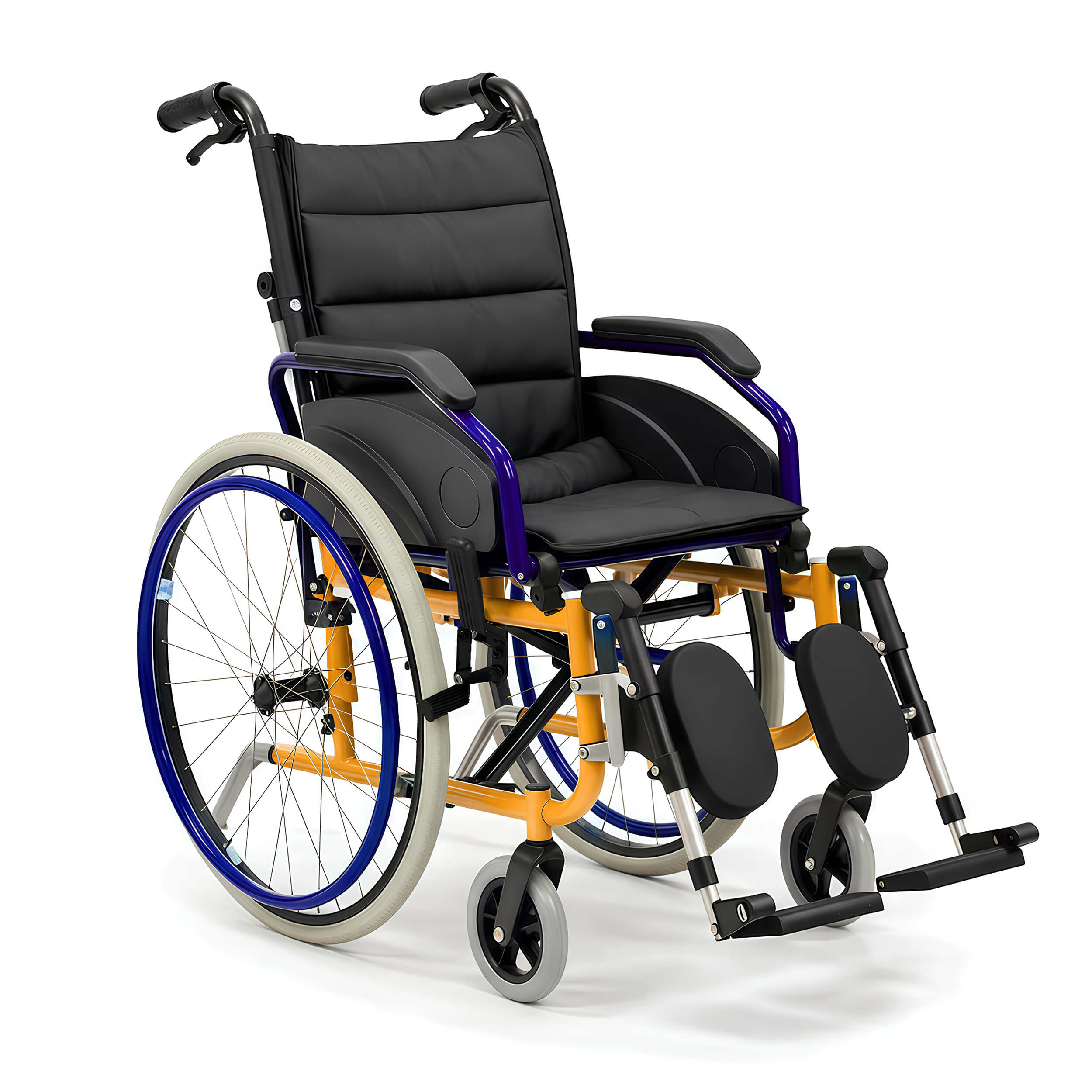 Кровать двух-функциональная медицинская, со складными боковыми ограждениями, на ножках