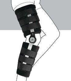 Шарнирный иммобилизирующий коленный ортез
