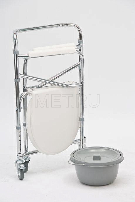 FS 696 Кресло-туалет складное с хромированной рамой