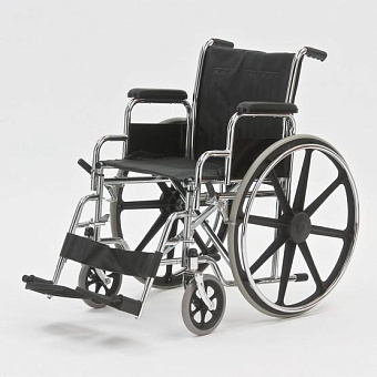Кресло-коляска инвалидная со съемными поручнями и подножками