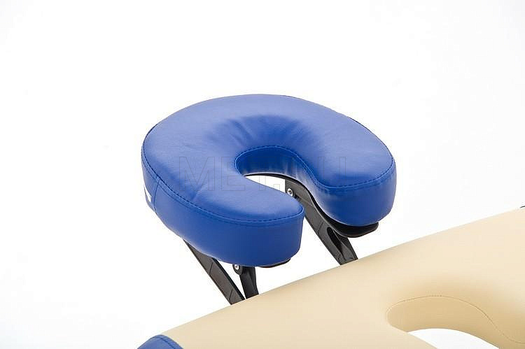 JFAL01А Стол массажный переносной 2-х секционный крем с синей волной