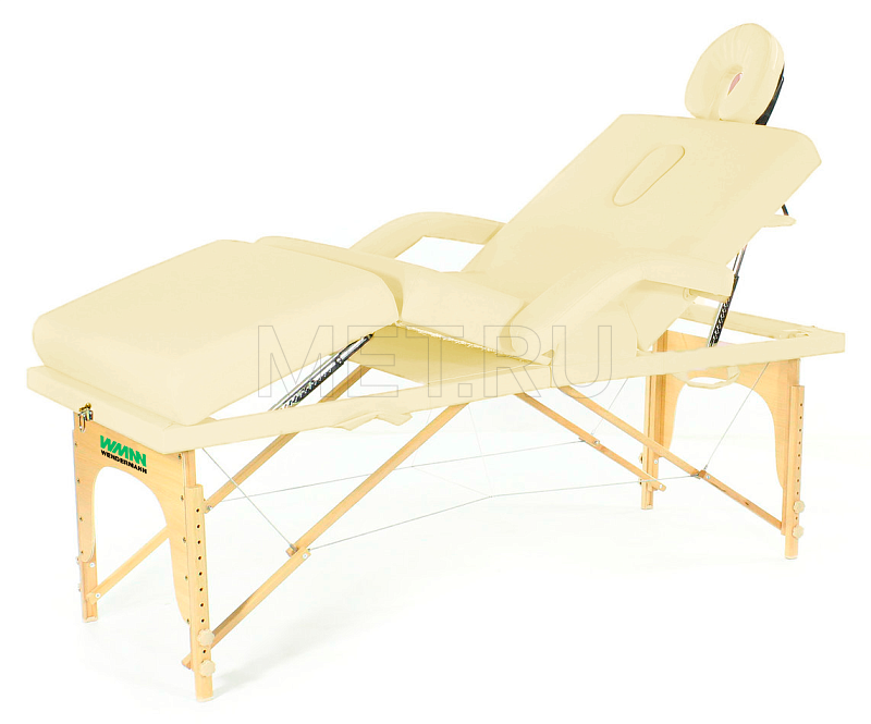 JF-tapered Стол массажный складной четырёхсекционный на буковом каркасе,  бежевый от производителя