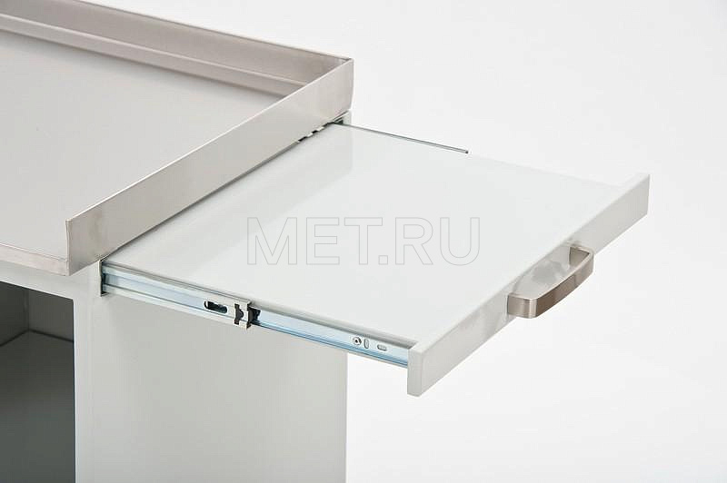 МЕТ AR–45 Столик мобильный для анестезиолога  , столешница-нерж MET
