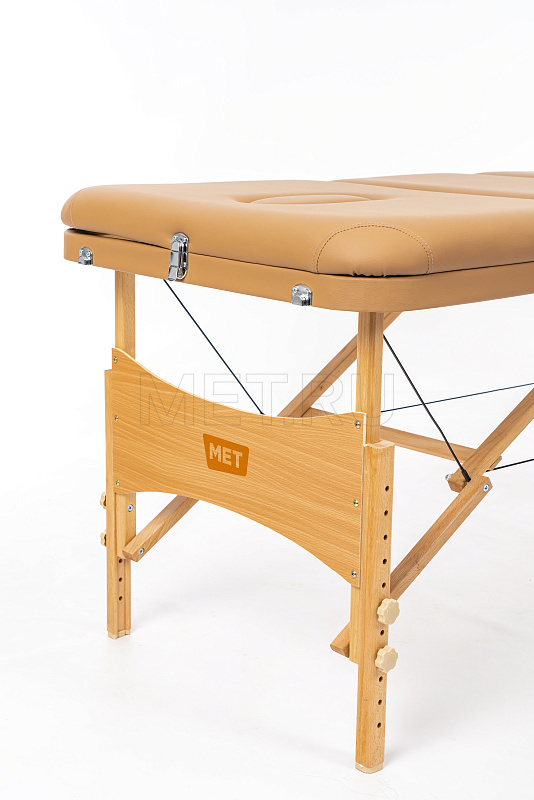 MET Comfort PRO W3 Стол массажный на деревянном каркасе, с трёхсекционной панелью коричневого цвета от производителя