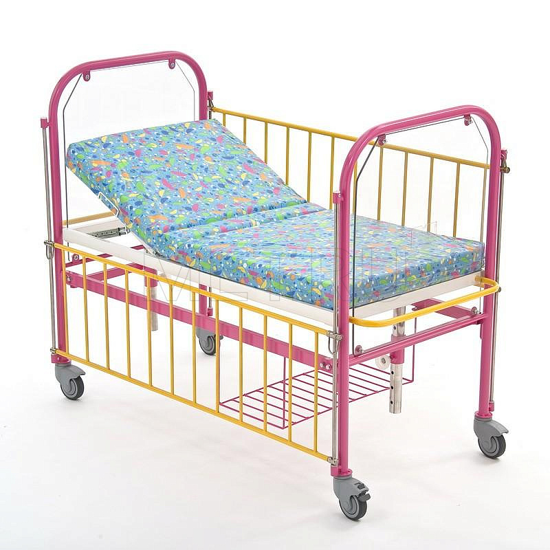 КМФД-7310 Роза прозрачная Кровать 2-х секционная детская с регулировкой высоты и наклона ложа MET