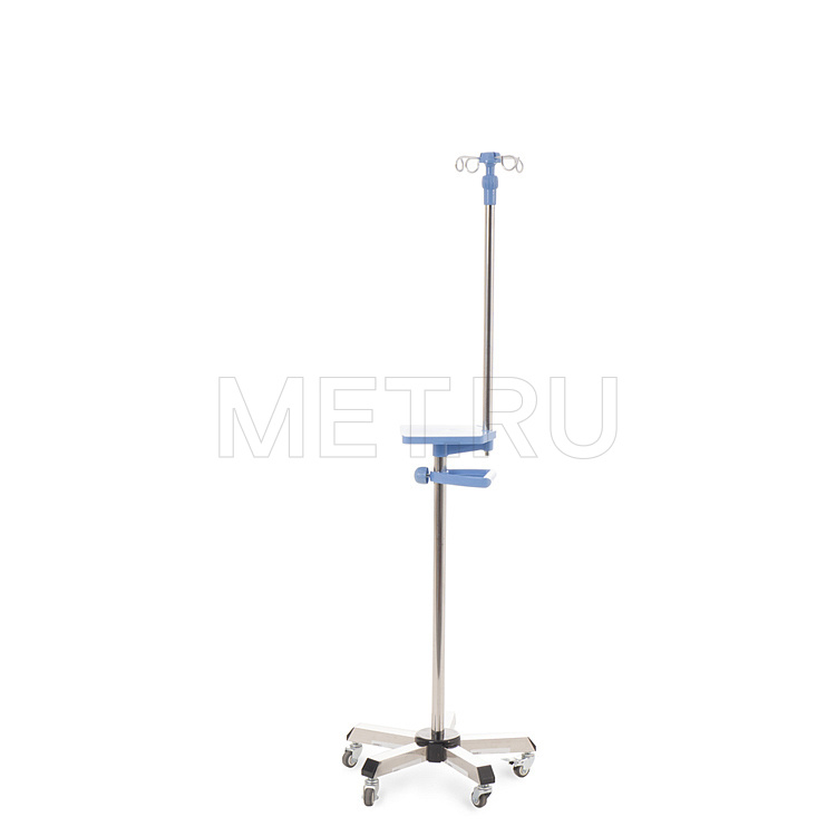 МЕТ F01 Инфузионная стойка-штатив  с ручкой и  столиком для аппаратуры от производителя