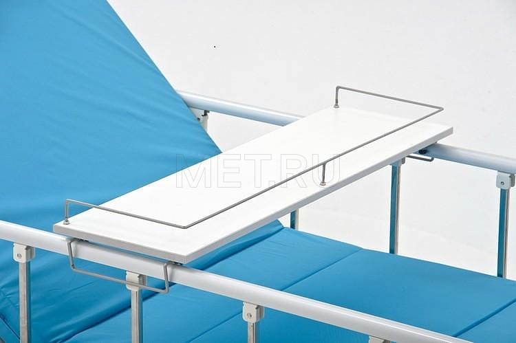 Ширина 850-1050 мм Столик надкроватный для лежачих больных, цвет - белый от производителя