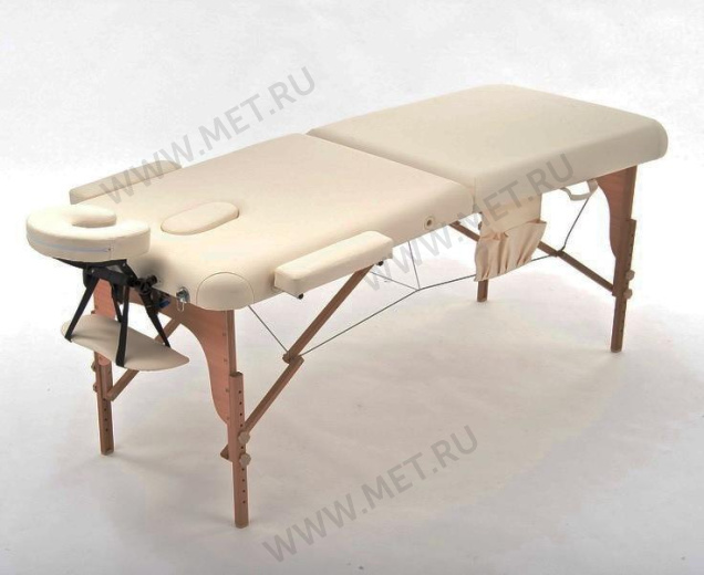 Med-Mos JF-AY01 Массажный стол складной  двухсекционный на деревянном каркасе, бежевый от производителя