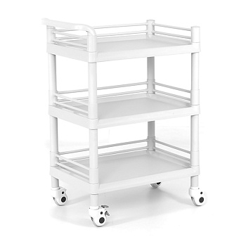 Стол манипуляционный пластиковый с трёхсторонними боковыми ограждениями