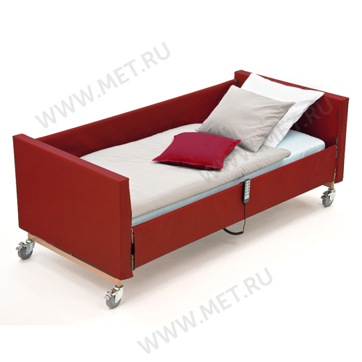 MET TERNA COLOR Кровать медицинская функциональная в текстильном чехле, цвет бордовый от производителя