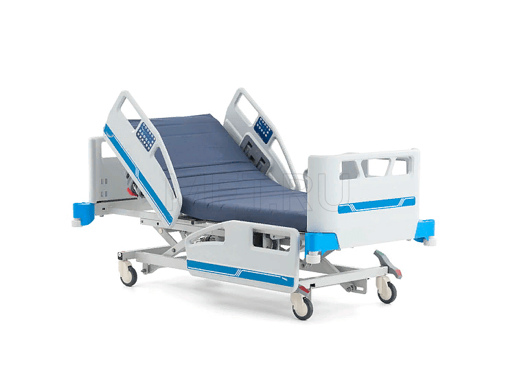 Функциональная кровать реанимационного класса с электрическим подъёмным механизмом рычажного типа. A8 Приводы LINAK Функциональная кровать реанимационного класса с электрическим подъёмным механизмом рычажного типа.