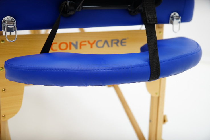 MET Comfort PRO W3 Стол массажный на деревянном каркасе, с трёхсекционной панелью синего цвета от производителя
