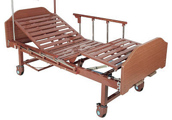 Кровать механическая функциональная четырёхсекционная, ложе-пластик