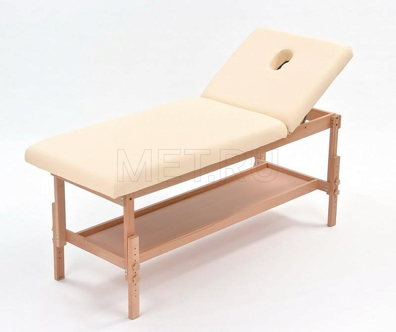 WOOD FIX-1A (JFAL01-F) Стол массажный стационарный с рамой из бука, бежевый