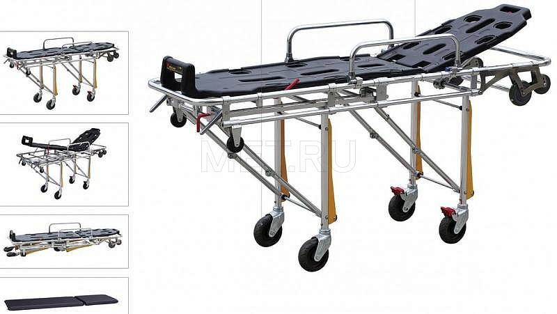 YDC-3HWF Каталка для автомобилей скорой помощи с приемным устройством из нерж. стали