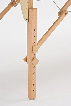 Массажный складной стол с рамой из бука, синий