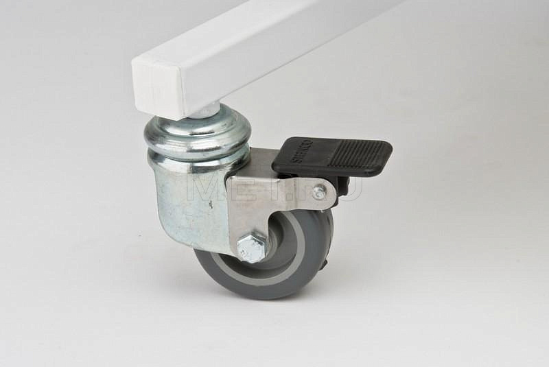 Ст-01д Процедурный передвижной столик из стального профиля, полки ЛДСП