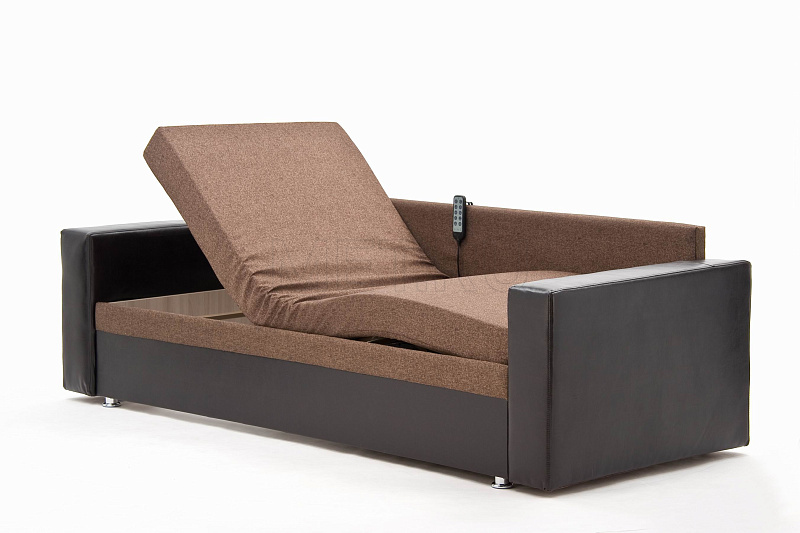 МЕТ JEN с кожаными подлокотниками Диван кровать с электроприводом MET