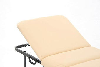 Раскладной трёхсекционный массажный стол на стальном каркасе, бежевый