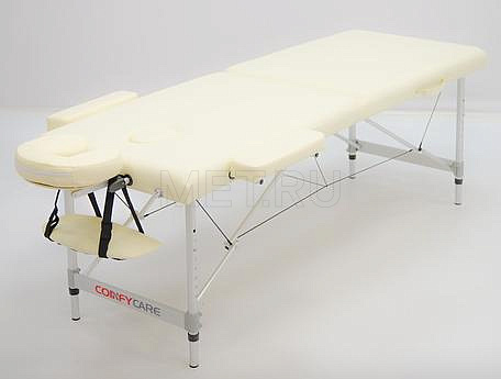 УЦЕНКА! MET Comfort A2 Стол массажный СУПЕРЛЕГКИЙ. алюминий, кремовый