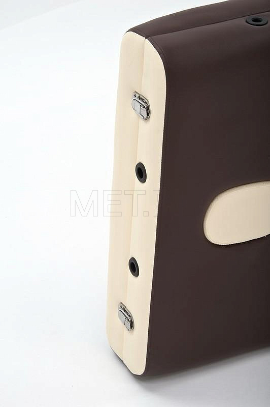 JFAL01А Массажный переносной стол на алюминиевом каркасе, коричневый/кремовый MET