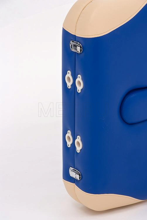 Med-Mos JF-AY 01 Складной массажный стол двухсекционный деревянный, сине-бежевый