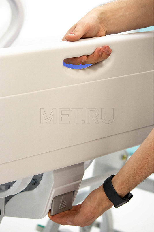 МЕТ ТВ-140 Тележка-каталка для перевозки больных с гидравлической системой регулировки высоты MET