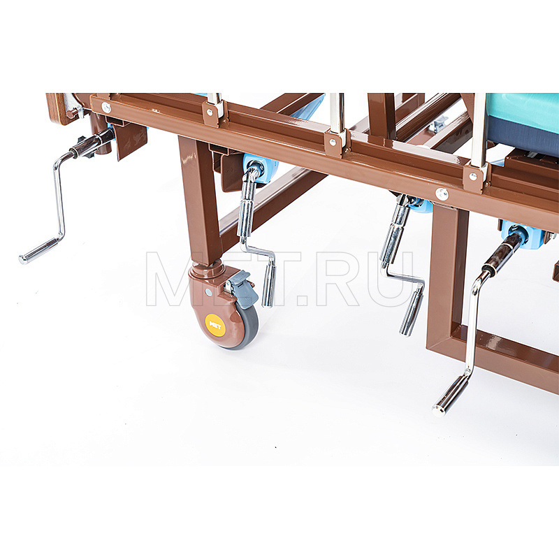 МЕТ REMEKS Медицинская кровать для ухода за лежачими больными с  переворотом, туалетом и матрасом