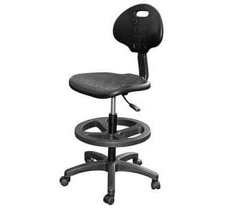 Кресло каркас пластик черный/сиденье полиуретан черный