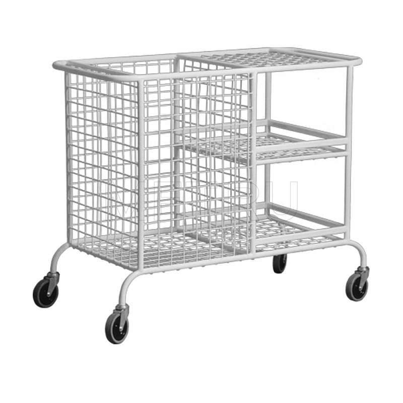 ТВо-01-МСК (код МСК-507) Тележка медицинская с глубокой корзиной и тремя полками 100х50 см