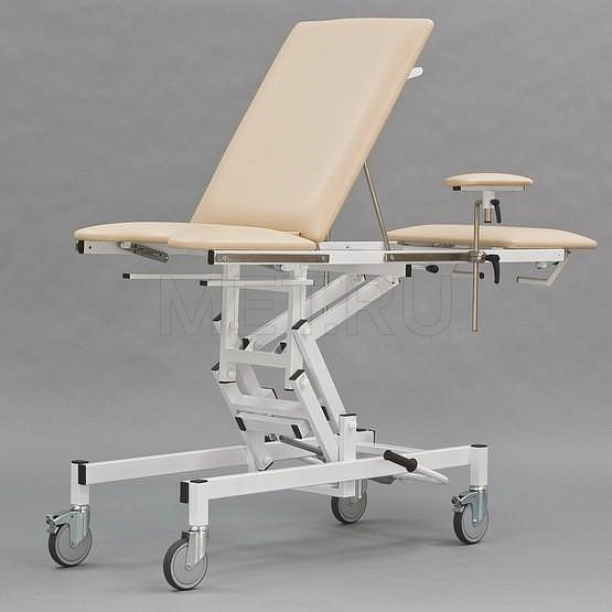 КСМПУ-07г (опоры Геппеля, подлок., поддон в компл.) Стол перевязочно/массажный на гидроприводе (бежевый) от производителя