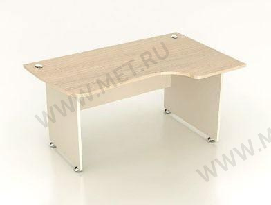 МЕТ Modern М8+М12.4 (160х100) Эргономичный правосторонний стол 160 см от производителя