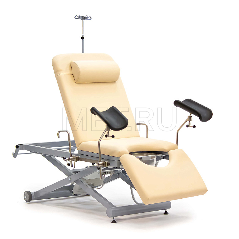 МЕТ KR 16 Гинекологическое кресло-кровать с электроприводом и со стулом для врача в комплекте от производителя