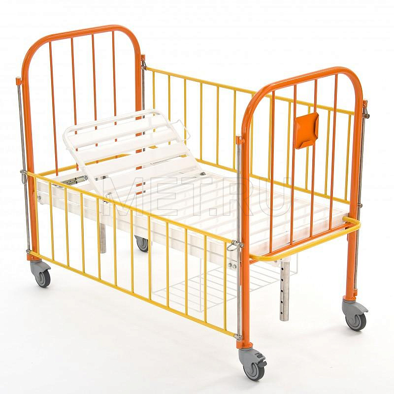 КМФД-7310 Оранж Кровать 2-х секционная детская с регулировкой высоты и наклона ложа МЕТ