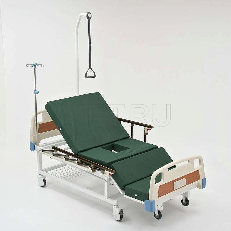 RS104-G Кровать-кресло функциональная механическая, с туалетом, с матрасом в комплекте от производителя