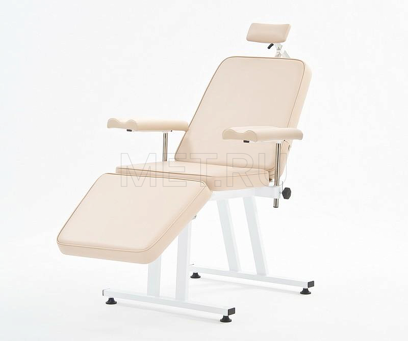 К-02 ЭЭГ Кресло для процедур ЭЭГ и донорское. с короткой спинкой и  широкими подлокотниками, бежевое от производителя