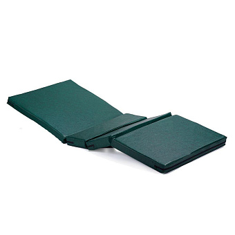 Четырёхсекционный матрас зеленый с непромокаемым чехлом на молнии