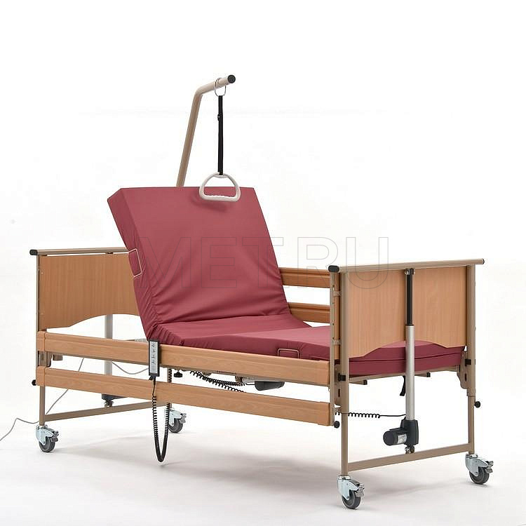 Vermeiren LUNA Basic. Цвет Орех Мокко Кровать функциональная 4-х секционная электрическая, в комплекте с матрасом MET