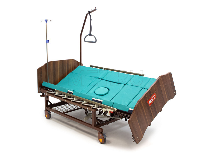 MET EVA Кровать функциональная медицинская электрическая с полным переворотом, с туалетом, с "ушками"
