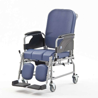 Кресло-каталка с сан.оснащением и возможностью наезда на унитаз, 46 см