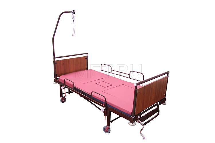 КМФ 942 кардио Кровать кресло  для лежачих больных  с туалетом и столиком, складные бок.огр MET