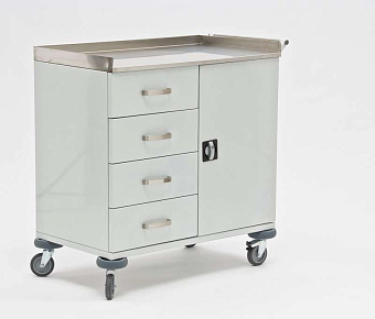 Столик   анестезиолога,каркас - полимерн. окраска, столешница нерж