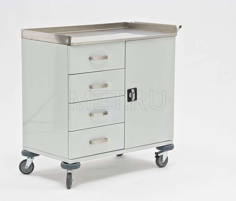 МЕТ AR-45 Столик   анестезиолога,каркас - полимерн. окраска, столешница нерж от производителя
