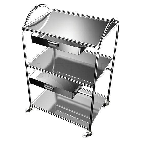 СИ.(3Н-2)мп Трехполочный инструментальный столик с двумя выдвижными ящиками