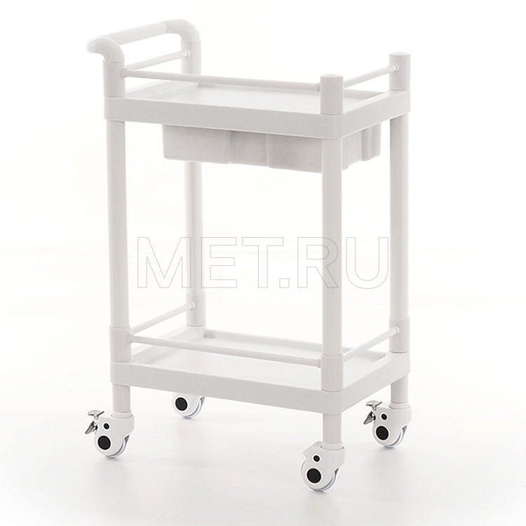 МЕТ SPY-120 Столик манипуляционный с 1 ящиком и 2 полками МЕТ